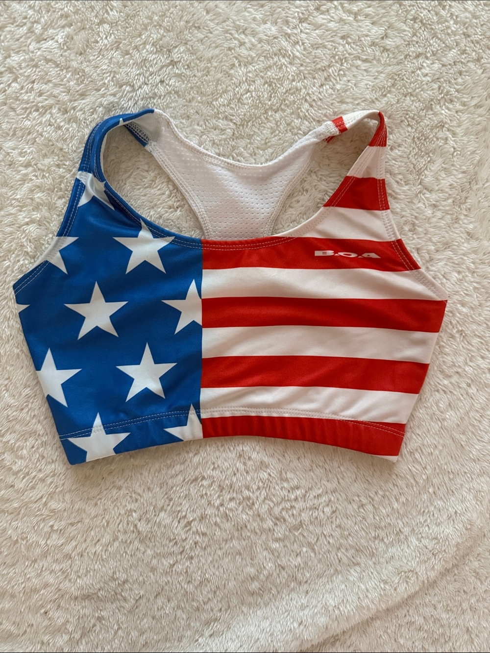 Boa Patriotic sports bra size small